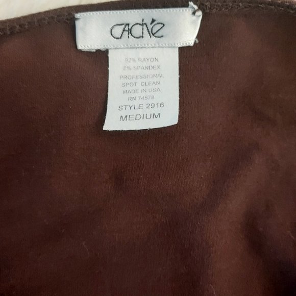 Beautiful Chestnut Brown Halter Top with Medallion: Rayon: Size M - Picture 6 of 10